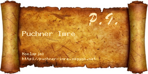 Puchner Imre névjegykártya
